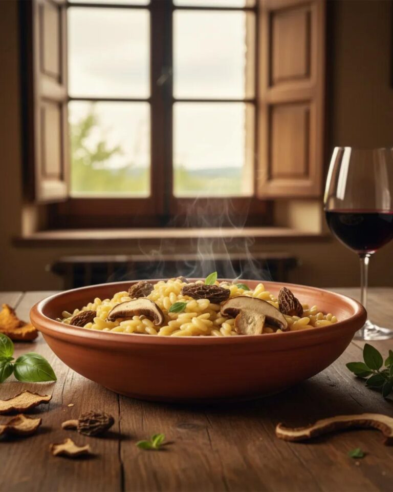 risoni e vinho